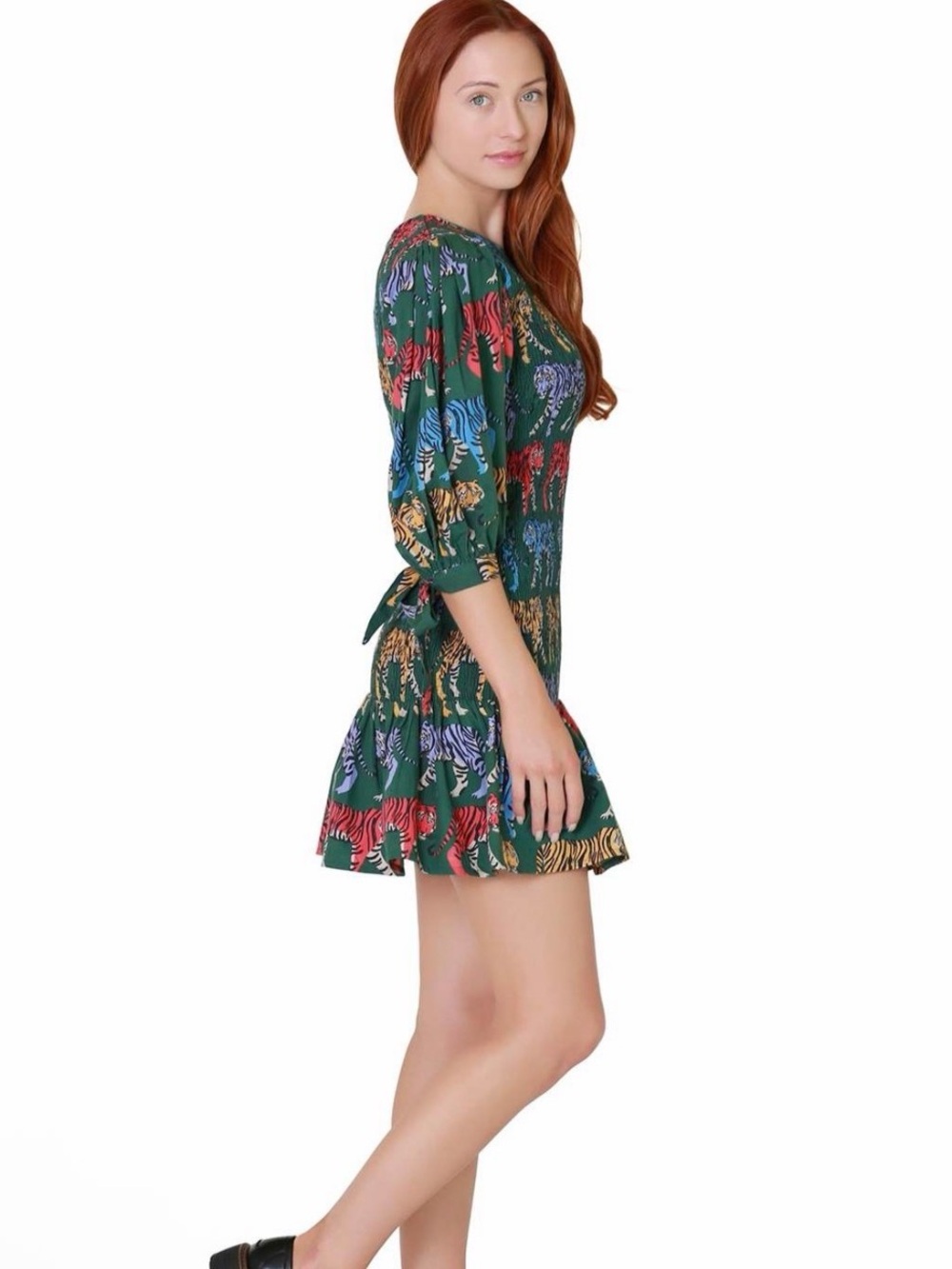 Oliphant Green Tiger Print Dress - Picture 7 of 7